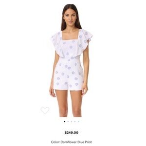 Club Monaco White and Blue Floral Romper